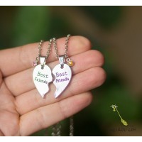 Кулон для двоих друзей "Best Friends. Половинки". Цена за 1 комплект